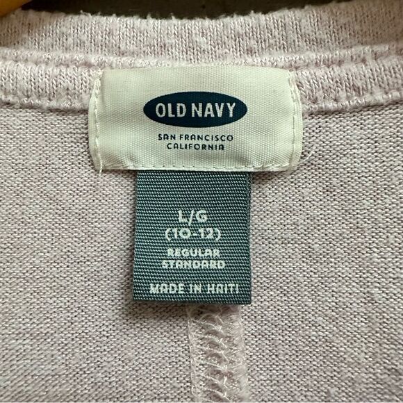 Old Navy Girls Light Pink Long Sleeve Shirt Size Large 10-12 - Picture 3 of 3